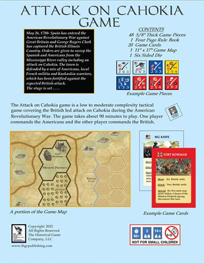 attack on cahokia historical war games from the historical game company back cover